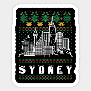 Sydney Australia Ugly Christmas Sticker